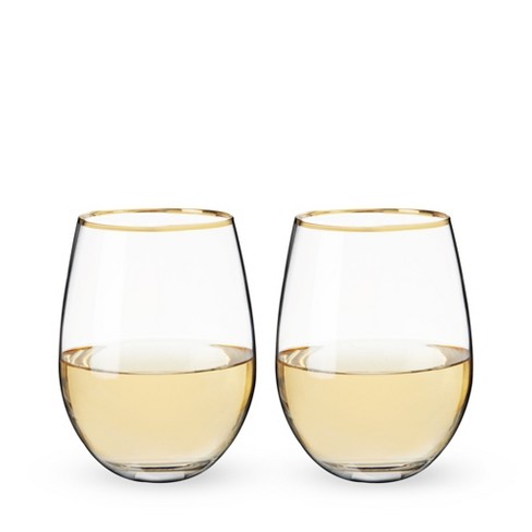 Twine Island Wine Glasses, Stemless Glassware With Seagrass Wrap Cover For  Drinks Or Water, Dishwasher Safe, 16 Oz, Set Of 2, Beige : Target