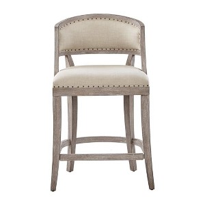Starlight Canyon Home,Brown Upholstered Counter Stool – Bar Height Seating for Kitchen Island - 1 of 4