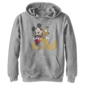 Boy's Disney Mickey and Pluto Pull Over Hoodie - 1 of 4