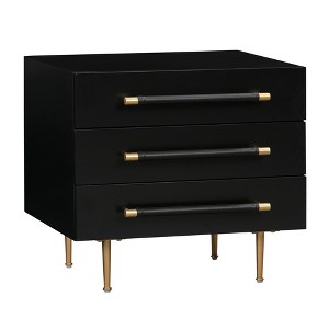 TOV Furniture Trident 28" 3-Drawer Nightstand Black 28"W x 19"D x 22"H - 1 of 4