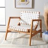 Bellona Leather Woven Accent Chair - ACH1004 - Safavieh - 4 of 4