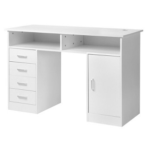 Karl Home White Computer Desk - 1 of 4