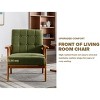 Dolonm Accent Chairs with Side Table, Wood and Fabric Armchairs Side Chair, Lounge Reading Comfy Arm Chair - 4 of 4