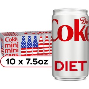 Diet Coke Soda - 10pk/7.5 fl oz Mini-Cans - 1 of 4