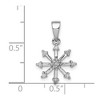 Black Bow Jewelry Rhodium Diamond Snowflake Pendant in Sterling Silver - 4 of 4