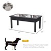 DSVIMOY 23" Wooden Dog Food Bowls, Pet Elevated Feeding Station, Black, 23"*12"*10" - 3 of 4