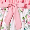 PATPAT Mommy and Me Dresses Matching Set Ruffle Flutter Short Sleeve Floral Dress Mom Baby Girl  Boho Midi Dresses. - 3 of 4