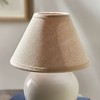 Plum & Post 6.5" x 8" Oscar Off-White Crackle Base Ceramic Office Desk Bedside Table Mini Lamp - 2 of 4