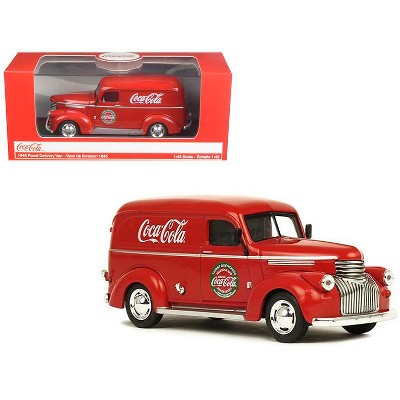 1945 "Coca-Cola" Panel Delivery Van Red 1/43 Diecast Model Car by Motorcity Classics