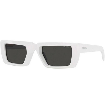 Prada PR 24YS 4615S0 Unisex Rectangle Sunglasses White 55mm