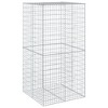 vidaXL Gabion Basket Silver Galvanized Iron Wire 39.4 x 39.4 x 78.7 in - 2 of 4
