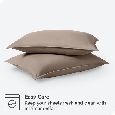 Taupe Hypoallergenic Polyester Standard Pillow Sham Set