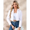 Coolmee Women's Blazer Sleeve Open Front Blazers Slim Fit Casual Work Lightweight Suit Jacket - 3 of 4