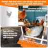 Chicken Nesting Box, Metal Nest Boxes for Chicken, Chicken Laying Box with Chicken Perch, Roll Away Nest Box for Chicken Coop - 3 of 4