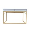 Alma Office Desk Light Blue - ACEssentials: Brass Hardware, Scratch-Resistant Surface, MDF & Steel - 2 of 4