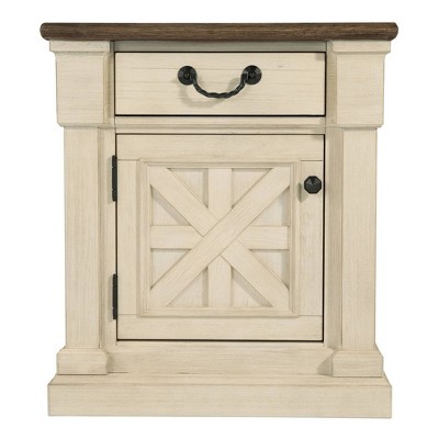 Farmhouse Fresh Two-Tone 1 Drawer Nightstand with USB Ports