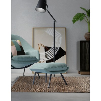 Handmade Braided Black Wool Rectangular Rug with Geometric Design