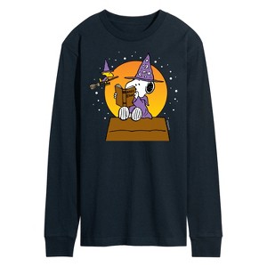 Men's - Peanuts - Sorcerer Snoopy Woodstock Long Sleeve Graphic T-Shirt - 1 of 4