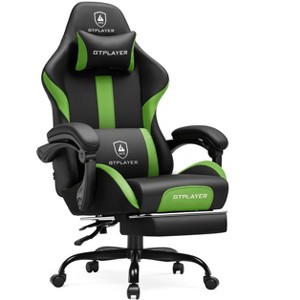GTPLAYER Swivel Dorm Gaming Chair, Ergonomic Computer Chair with Footrest, Lumbar Support, PU Leather - 1 of 4