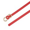 INSPIRE CHIC Women's Skinny Extra 8-Shaped Golden Buckle Holeless Waist Belts - 3 of 4