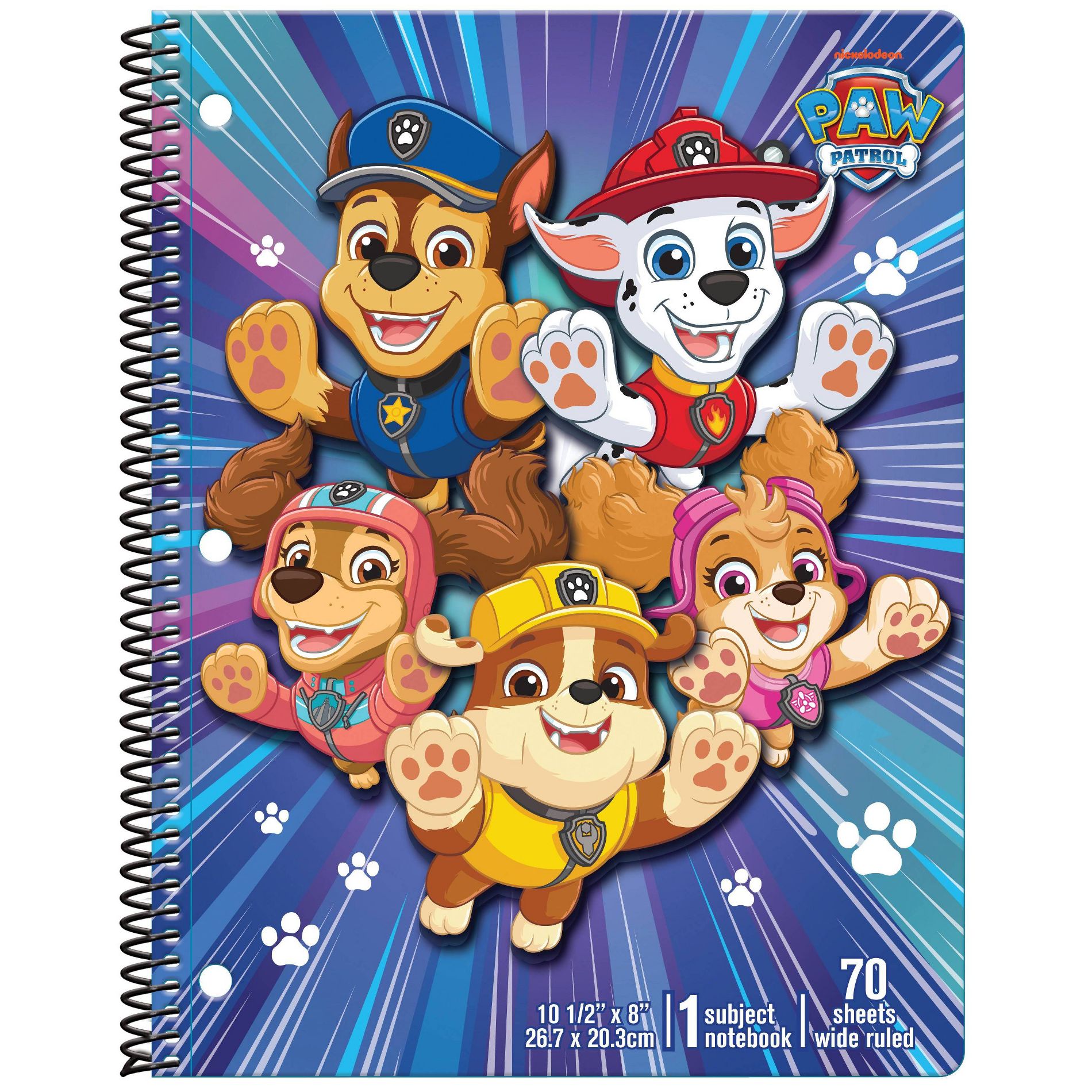 PAW Patrol 8.5"x11" Wide Rule Boys Themebook