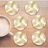Courtside Market Feathered Sprigs Collection 4″ Circle Ceramic Coasters – 6 Piece Set - 2 of 3