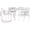 vidaXL 5 Piece Patio Dining Set Solid Teak Wood - 4 of 4