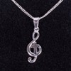 Dicksons Music is in My Soul Treble Clef Cross Silver Plated Pendant 18 Inch Chain Necklace in Jewelry Box - 2 of 2