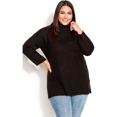 Plus size cowl neck sweater sale