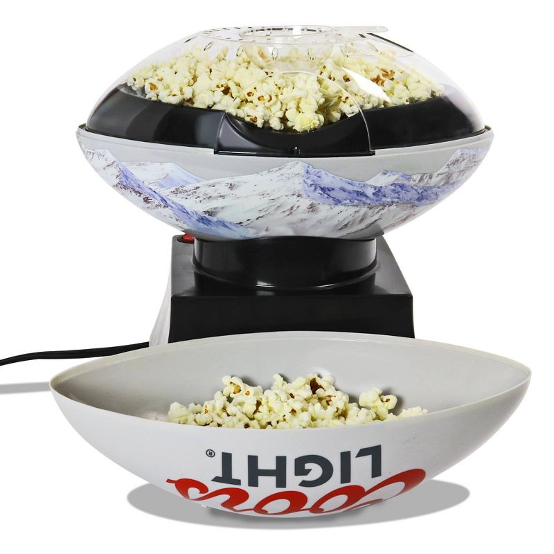 Coors Light Hot Air Popcorn Maker Air-Popper with Football Serving Bowl, 5 of 8
