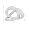 Glam Resin Decorative Knot Sculpture - Modern Accent for Home, Office, Bedroom & Living Room - Stylish Abstract Tabletop Art Piece - 7" White - 2 of 4