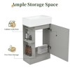 TOBILI 18.6" Bathroom Vanity with Sink, Bathroom Vanity Cabinet with Two-tier Shelf, Left or Right Orientation,Grey - 4 of 4