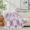 Snuggle Sac Fluffy Buffalo Plaid Throw Blanket,Reversible Cozy Throw,Classic Checkered Style - 3 of 4