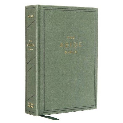 Nkjv, Abide Bible, Cloth Over Board, Green, Red Letter Edition, Comfort Print - by  Thomas Nelson (Hardcover)