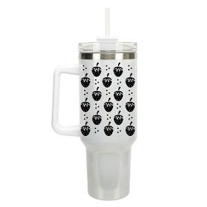 100 North Strawberry Fruit Happy Summer Vibes 40 oz. Stainless Steel, Large Water Bottle Coffee Mug, Spill & Leak Resistant, Thermal Travel Tumbler - 1 of 1