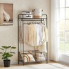 GustoWave Rolling Garment Rack, Coat Rack Wardrobe, Freestanding, Heavy-Duty Metal Clothes Rack with Hanging Bar, Metal Basket, Open-Style Wardrobe - 2 of 4