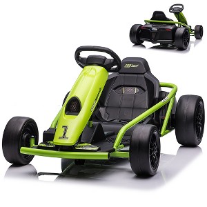 COZONY Ride on Go Kart for Kids, 24V 9Ah Battery, 300W*2 Motors, 8MPH Drifting Car with Music, Horn & Slow Start, Max Load 175lbs, 8-12 Years - 1 of 4