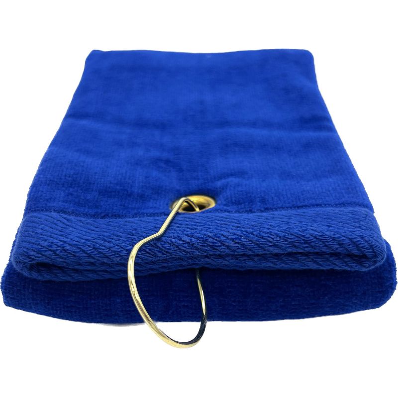 TowelSoft Premium 100% Cotton Terry Velour Golf Towel with Tri-fold Hook & Grommet Placement 16 inch x 26 inch, 2 of 6