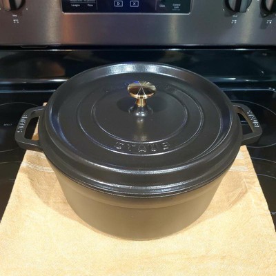 Staub Cast Iron Round Cocotte, Dutch Oven, 13.25-quart, Serves 12+, Made In  France, Matte Black : Target