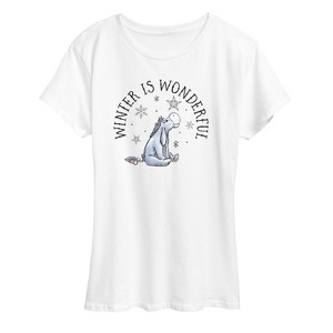 Women's - Winnie the Pooh - Eeyore Winter Is Wonderful Christmas Short Sleeve Graphic T-Shirt - 1 of 4