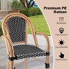 Tangkula Outdoor French Bistro Chairs 2 PCS w/ Armrests Galvanized Metal Frame - 4 of 4