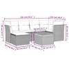 vidaXL Patio Sofa Set with Cushions Outdoor Furniture 7 Piece Poly Rattan - Gray - 3 of 4