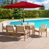 Alaterre Furniture 8pc Outdoor Patio Dining Set, Okemo Table with 10' Auto Tilt Umbrella - 2 of 4
