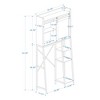 Sevobal Bathroom Storage Cabinets, Sliding Door Lockers with Open Storage Shelf, Freestanding Storage for Bathroom, White, 32.48"*11.81"*64.56" - 4 of 4