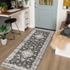Washable Vintage Rug Non Slip Low Pile Rug Soft Throw Floor Cover Foldable Indoor Carpet for Living Room Bedroom Office - 4 of 4
