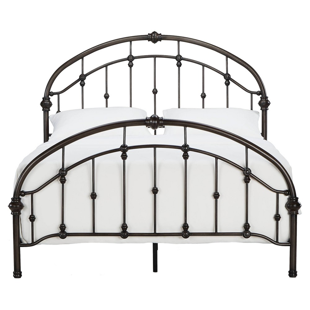 Photos - Bed Frame Queen Darby Metal Bed Bronzed Black - Inspire Q