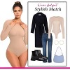 Sol Living Women's Bodysuit Seamless Casual Going Out Top Shirt Breathable Tops Tummy Control Shapewear Stretchy Basic Body Suits T Shirt Crew Neck - 4 of 4