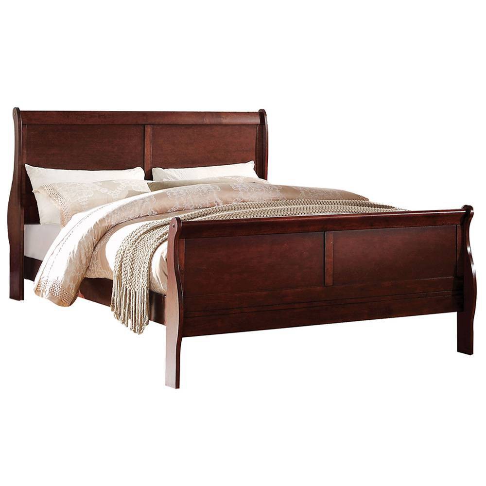 Photos - Bed Acme Furniture 85" Twin Louis Philippe  Cherry Finish