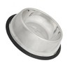 Unique Bargains Stainless Steel Nonskid Rubber Base Suitable for Dogs and Cats Pet Bowl 8.5" x 2.4" (D*H) 1 Pc - 4 of 4