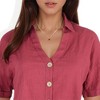 Anna-Kaci Women's Stainless Steel Necklace with 18K Gold Plated Pendant, Red Zircon Stone, Adjustable Chain, Modern Design-Gold - 3 of 4